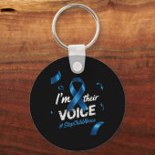 児童虐待防止認識度Im彼らの声Pi キーホルダー (正面)