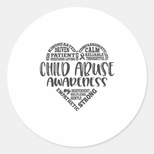 児童虐待、児童虐待意識 ラウンドシール (正面)