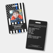 児童IDカスタム写真警察官学生 バッジ (表裏)