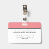 児童ID身分証明書の学生学校 バッジ (裏面 （クリップ付）)