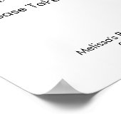 党が署名ミニマルモダンリストにシンプル賛成 ポスター (角)