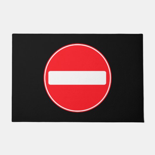 「入おもしろいらない」シンボル反社会的イントロバート ドアマット (正面)