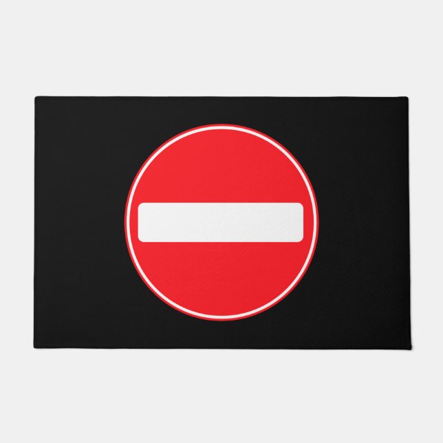 「入おもしろいらない」シンボル反社会的イントロバート ドアマット (正面)