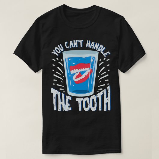 入おもしろい歯所有者の義歯贈与 Tシャツ (デザイン正面)