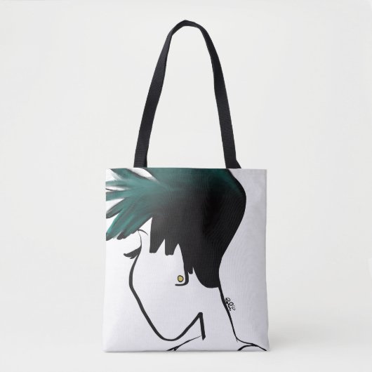 入ったグラデーションなキャンバスのバッグ トートバッグ (正面)