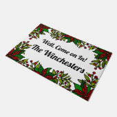 入っ来て!カスタムクリスマス ドアマット (アングル)