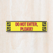 「入はっきりしたらないで！」 ドアサイン サインプレート (正面)