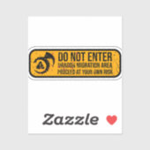 入らない：ドラゴンマイグレーション風化標識 シール (シート)