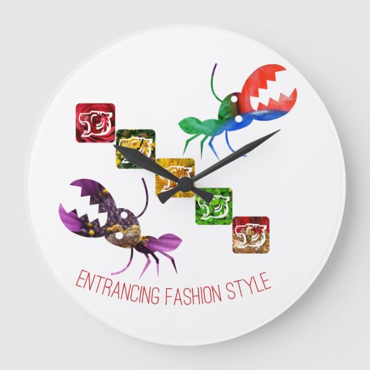 入り口ファッションスタイル ラージ壁時計 (正面)