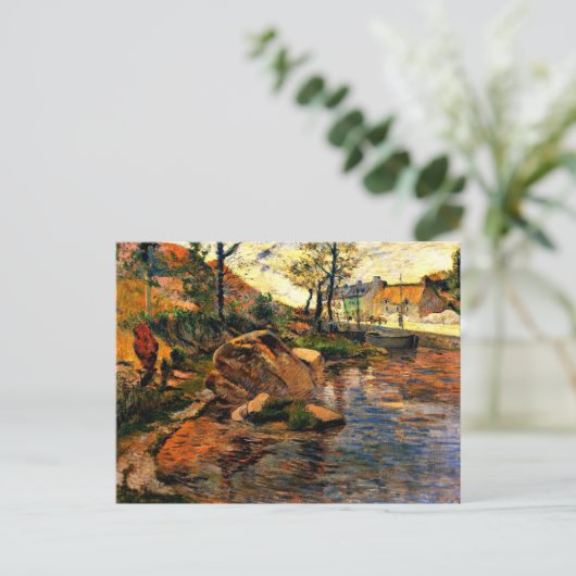 入り江の対岸ポンエイベン港 ポストカード (スタンド正面)