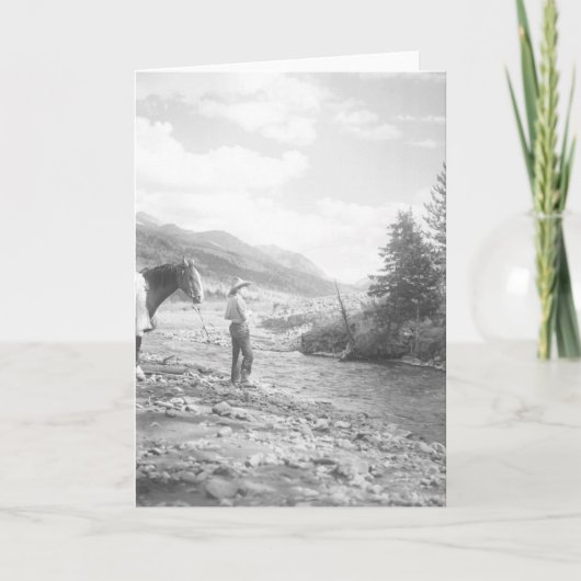 入り江の男の子のはえの魚釣り カード (正面)