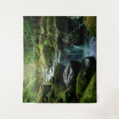 入り江、コケむした石、森林自然の写真撮影 タペストリー (正面)