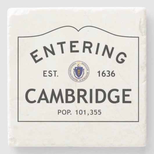 入るケンブリッジの大理石のコースターの石のコースター ストーンコースター (正面)