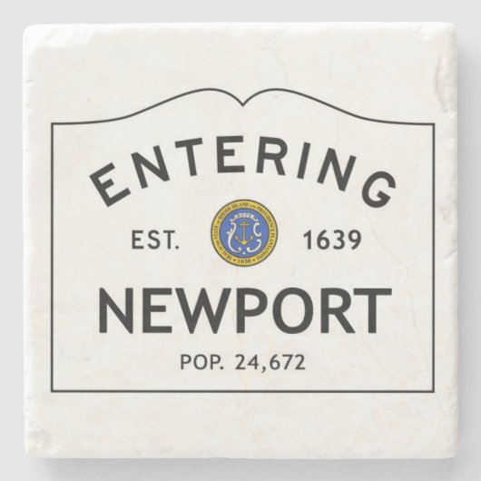 入るニューポートの大理石のコースターの石のコースター ストーンコースター (正面)