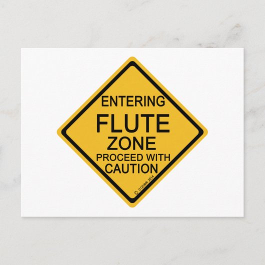 入るフルートの地帯 ポストカード (正面)