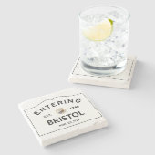 入るブリストルの大理石のコースターの石のコースター ストーンコースター (横)