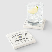 入るブリストルの大理石のコースターの石のコースター ストーンコースター (横)