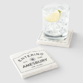 入るAmesburyの大理石のコースターの石のコースター ストーンコースター (横)