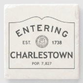 入るCharlestownの大理石のコースターの石のコースター ストーンコースター (正面)