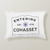 入るCOHASSETマサチューセッツの道路標識 アクセントクッション (正面)