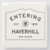 入るHaverhillの大理石のコースターの石のコースター ストーンコースター (正面)