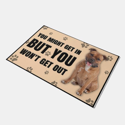 入れてもらえるかもしれないが、出ることはできないだろう、面白いな ドアマット (アングル)