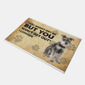 入れるかもしれないけどシュナウザー出ないわよ ドアマット (アングル)