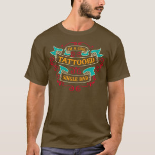 入れカッコいい墨の独身のパパ入れ墨の父ハッピーシン Tシャツ
