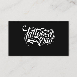入れ墨されたパパの父のパパインクは芸術家を入れ墨しますPresen コーリングカード