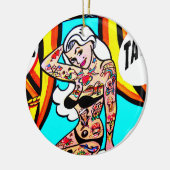 入れ墨された女性オーナメント セラミックオーナメント (左)