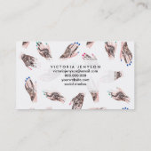 入れ墨されるモダンな水彩画のhennaはパターンを渡します 名刺 (裏面)