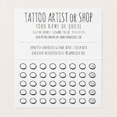 入れ墨によって折られるロイヤリティのパンチカード 名刺 (内部フラット)