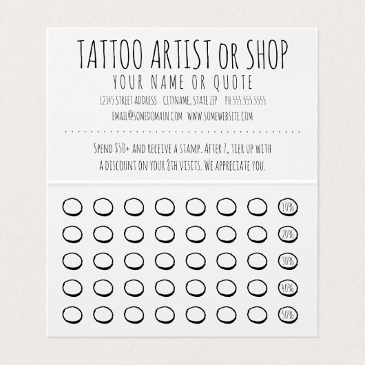 入れ墨によって折られるロイヤリティのパンチカード 名刺 (内部フラット)