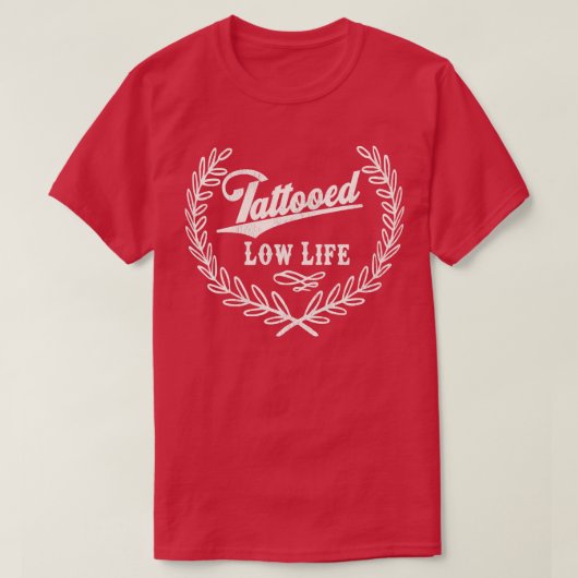 入れ墨による低寿命 Tシャツ (デザイン正面)
