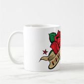 入れ墨のばら色のメイド・オブ・オーナー(花嫁付き添い人)のマグ コーヒーマグカップ (左)