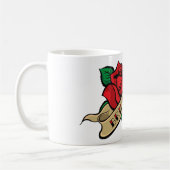 入れ墨のばら色の新婦付添人のマグ コーヒーマグカップ (左)