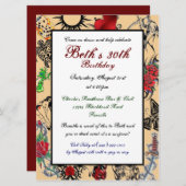 入れ墨のカスタムのバースデーパーティ招待状 招待状 (正面/裏面)