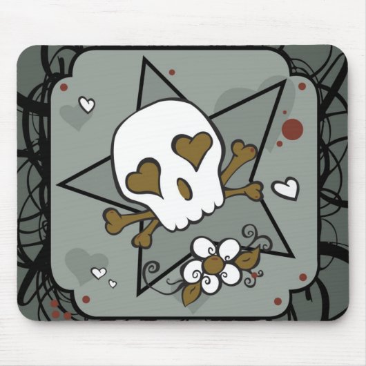 入れ墨のスカルのマウスパッド マウスパッド (正面)