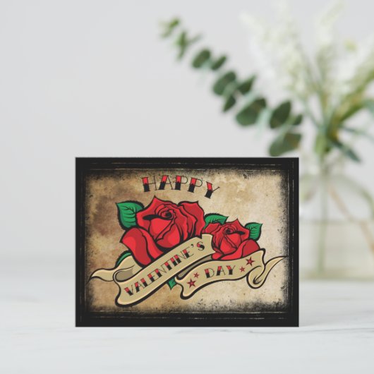 入れ墨のハッピーバレンタインデーは上がりました シーズンポストカード (スタンド正面)