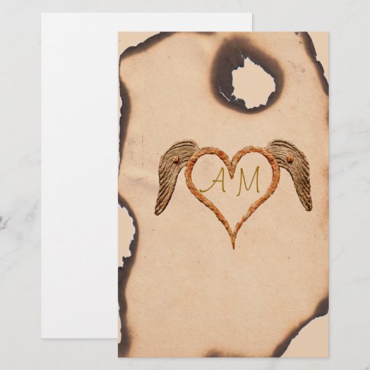 入れ墨のハート 便箋 (正面/裏面)