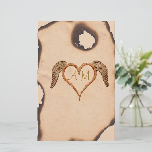 入れ墨のハート 便箋 (スタンド正面)