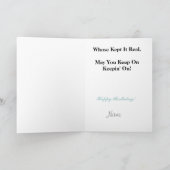 入れ墨のバースデー・カードを離れて洗浄するロッカー カード (内部)