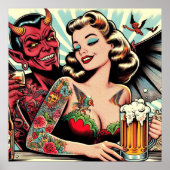 入れ墨のビアガール ポスター (正面)