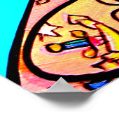 入れ墨のブロンドのモデルのポスター ポスター (角)