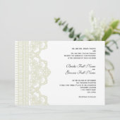 入れ墨のレース結婚式招待状 招待状 (スタンド正面)