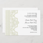 入れ墨のレース結婚式招待状 招待状 (正面/裏面)