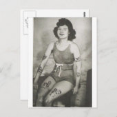 入れ墨の入浴美しい ポストカード (正面/裏面)