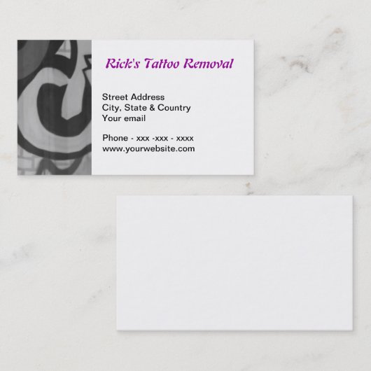 入れ墨の取り外しの名刺 名刺 (正面/裏面)