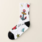 入れ墨の古い学校 ソックス (左外側)