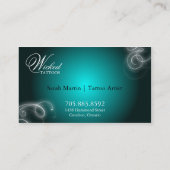 入れ墨の名刺のエレガントな華麗さの白熱 名刺 (裏面)